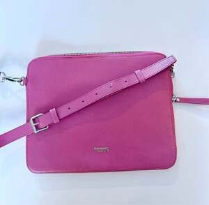 Tumi Pink Leather Slim Zip
Crossbody Bag